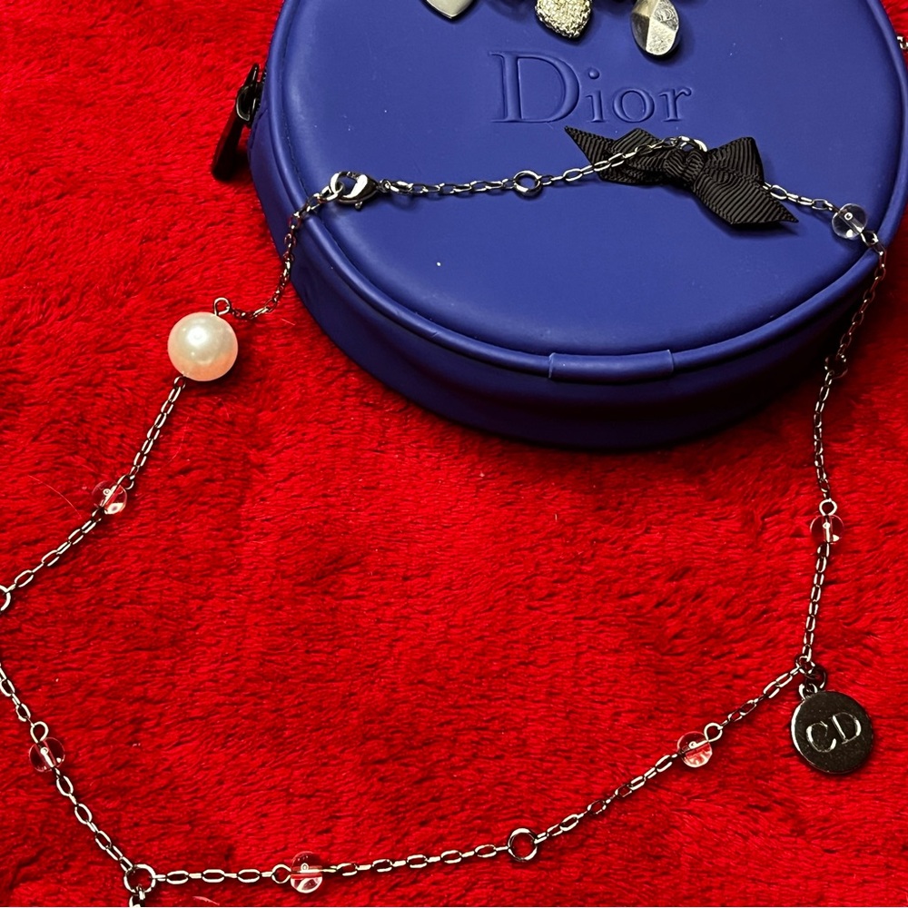 Authentic Christian Dior Necklace, Bracelet, and Cosmetics Pouch - Picture 4 of 9